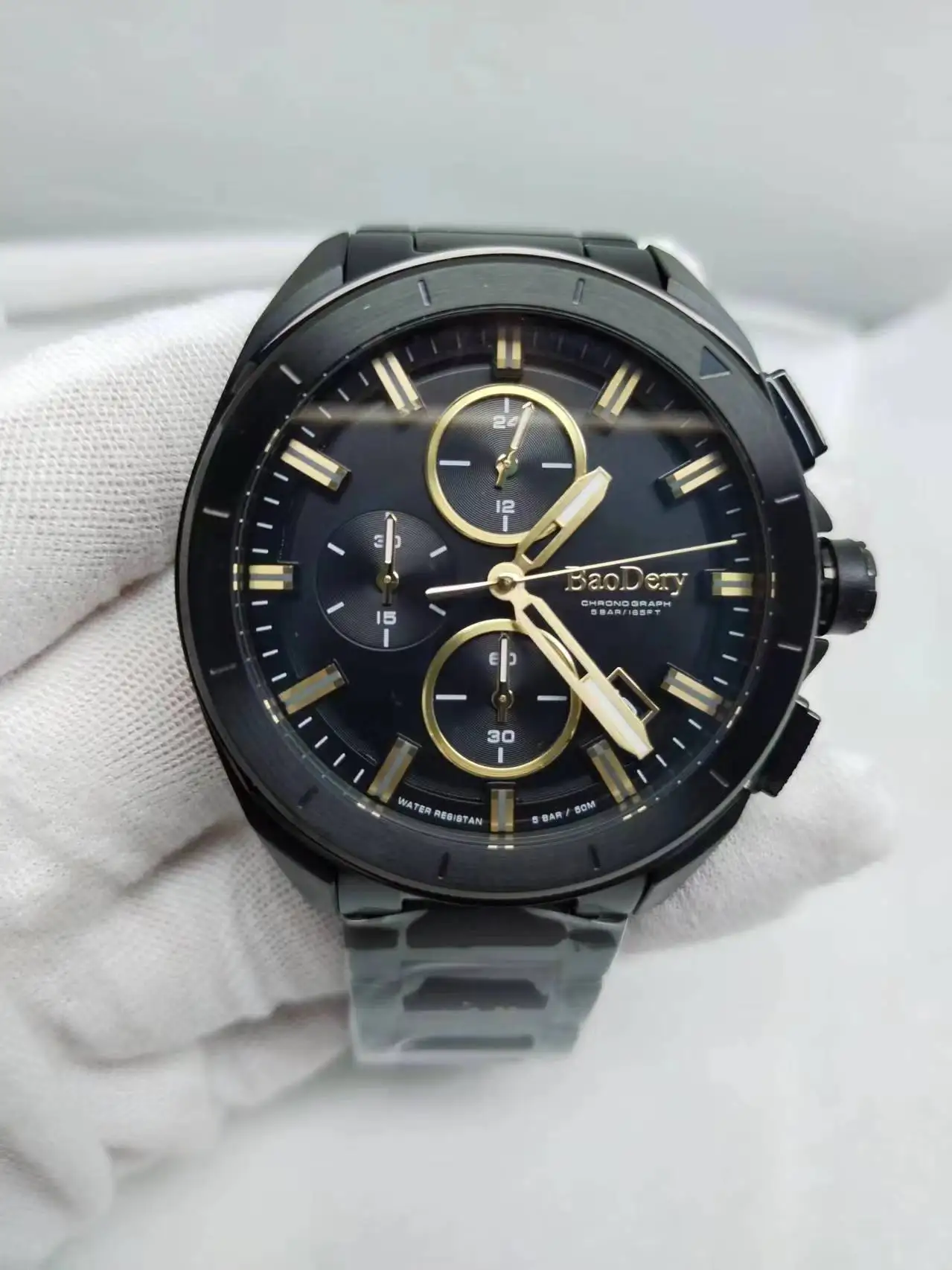 Классические мужские часы со стразами водонепроницаемые циферблат 42 мм