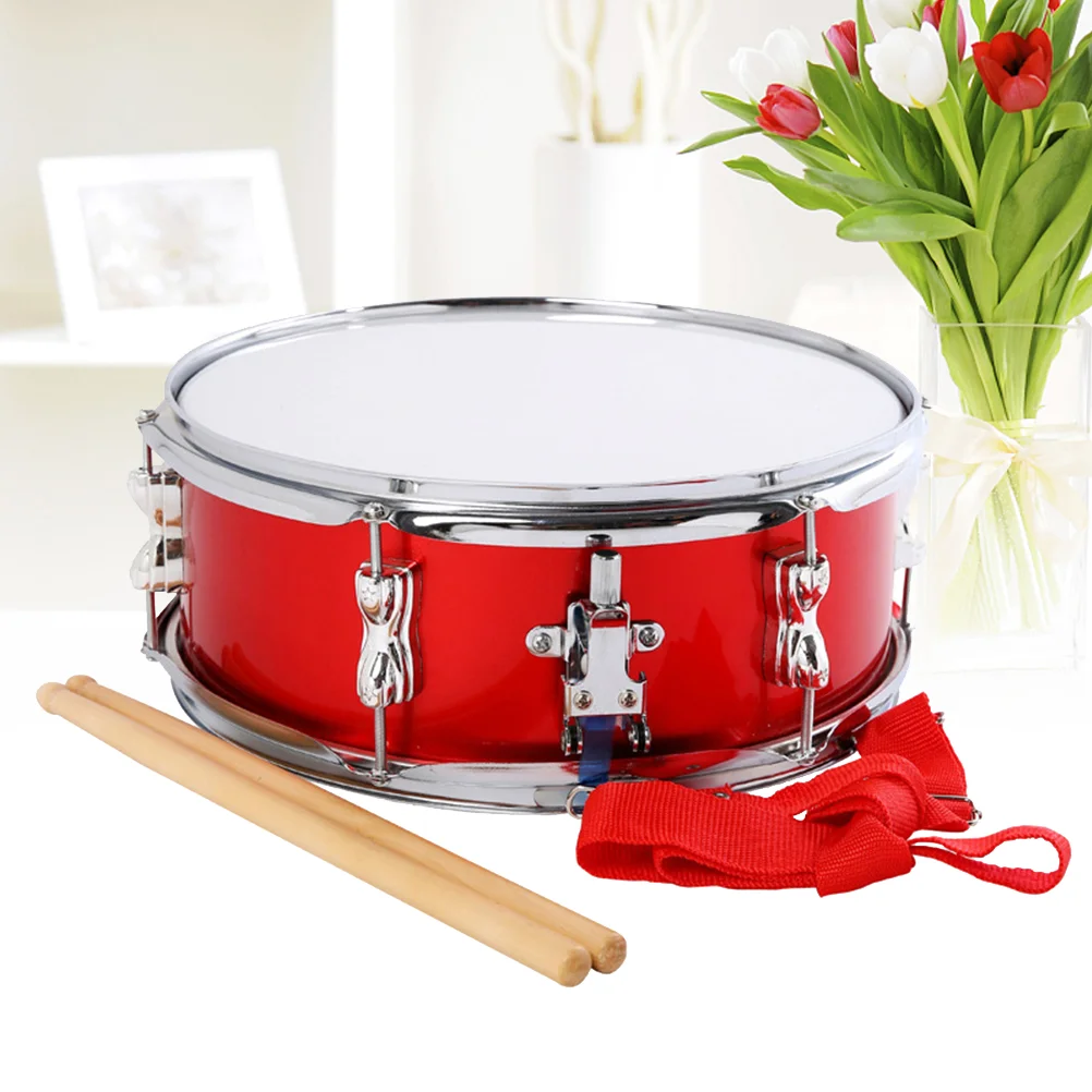 

Colorful Fashion Jazz Snare Drum Set Student Steel Shell Percussion Instrument with Drum Sticks Adjustable Strap Musical Toy