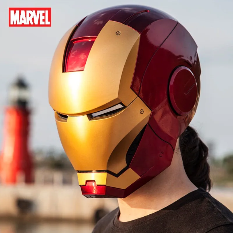 

НОВИНКА шлем Marvel Мстители Железный человек для косплея 1:1 искусственная Светодиодная лампа из ПВХ экшн-фигурка игрушки подарок для детей и взрослых