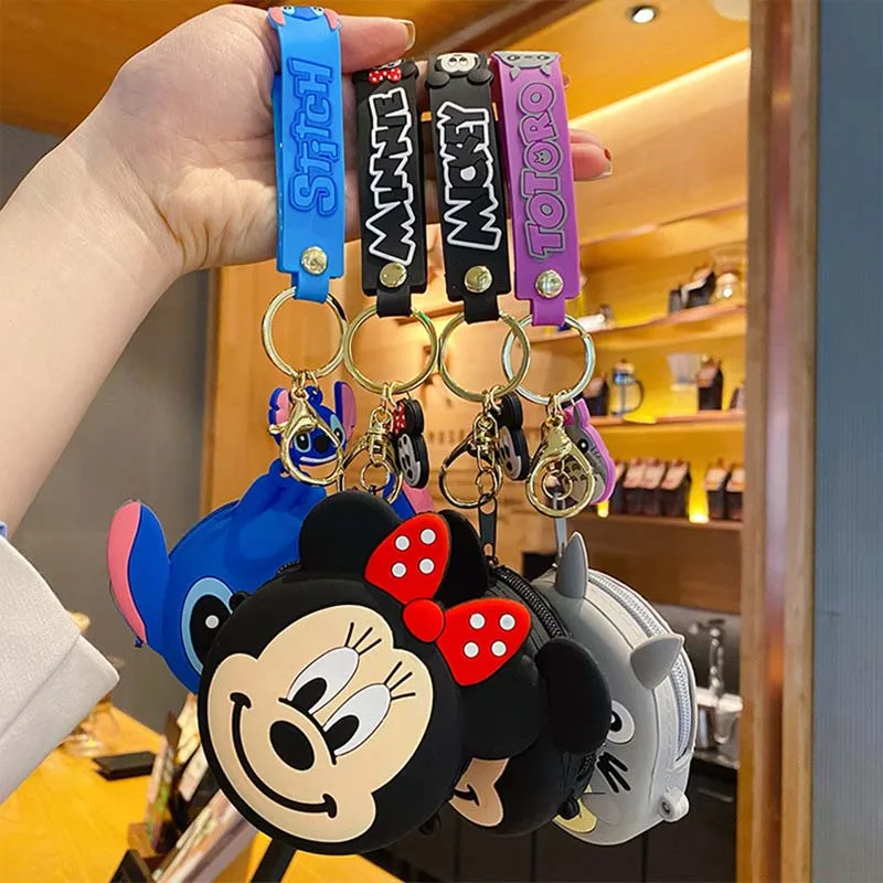 Силиконовый кошелек для монет Disney креативный модный бумажник с мультяшным Микки