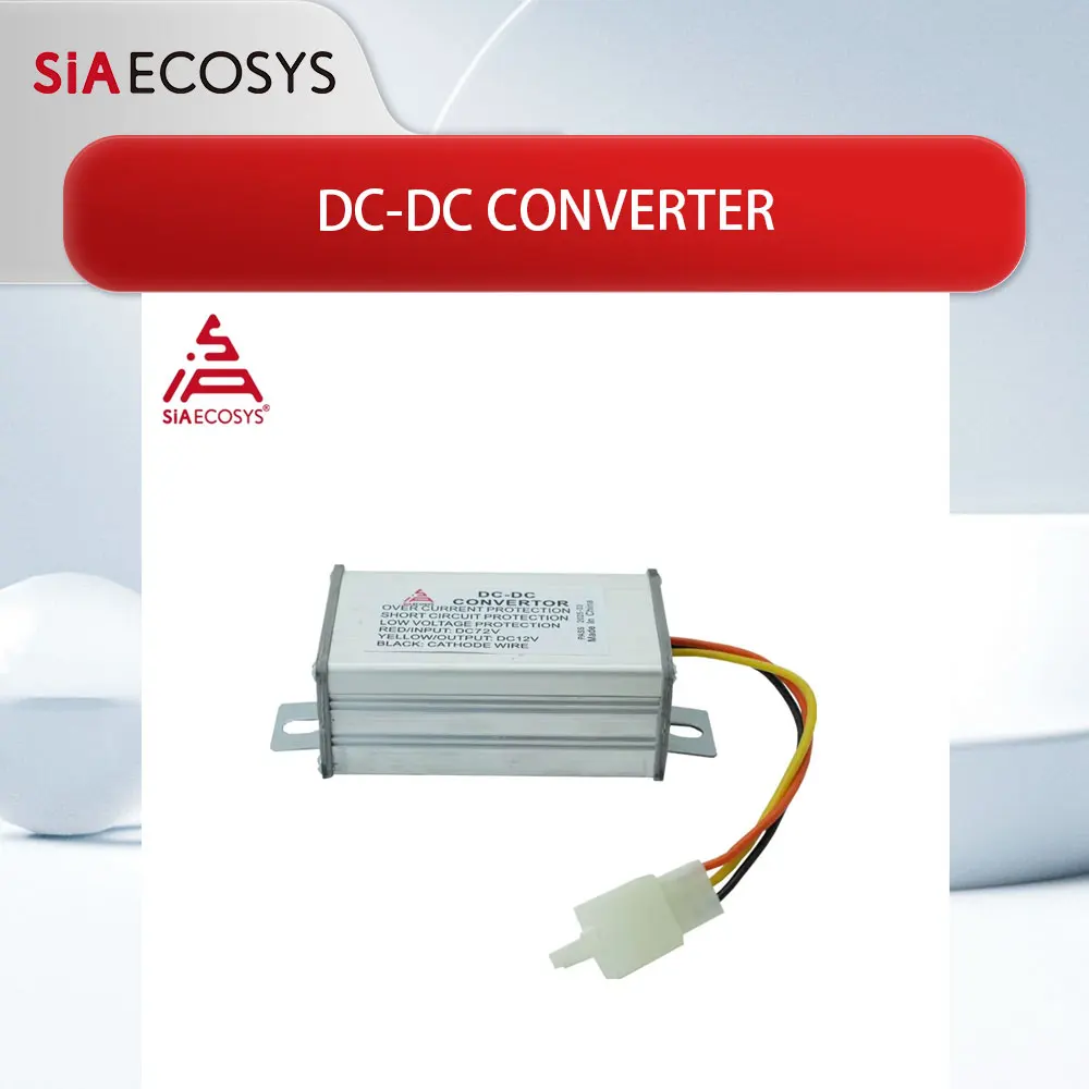 Фото Преобразователь постоянного тока SiAECOSYS 72В/60В/48В в 12В 10А/15А для электромотоциклов/электромобилей №1