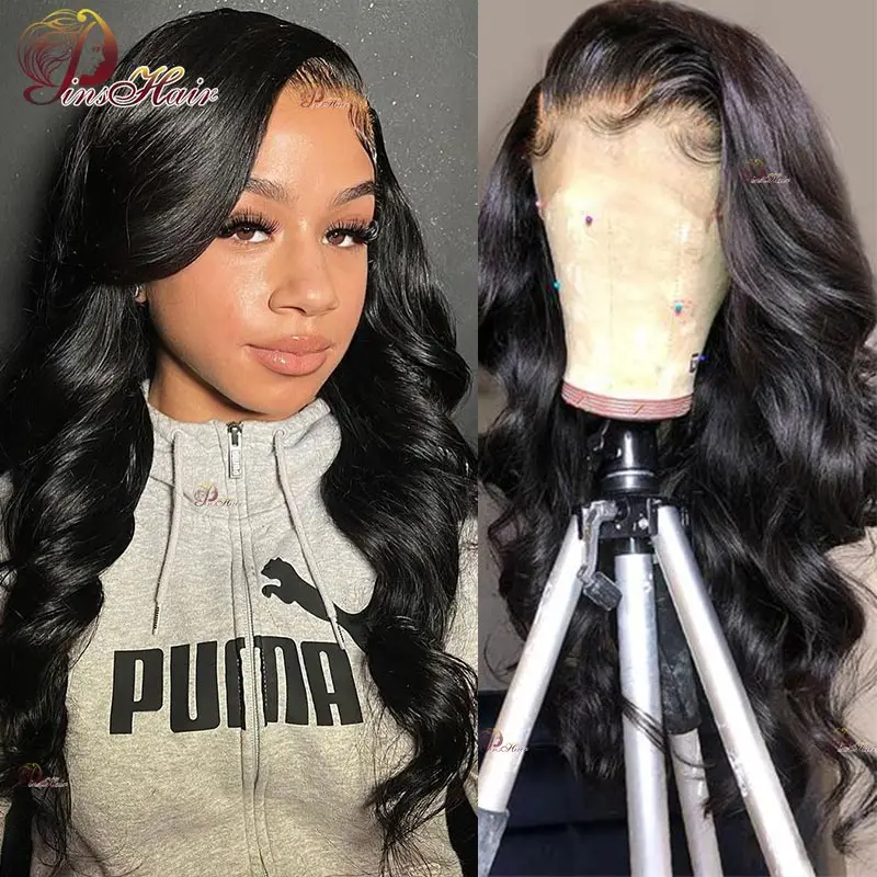 Body Wave Lace Front Human Hair Wigs For Women Peruvian Remy Human Hair Natural 13x4 Transparent Lace Front Wig Pre Plucked 180%