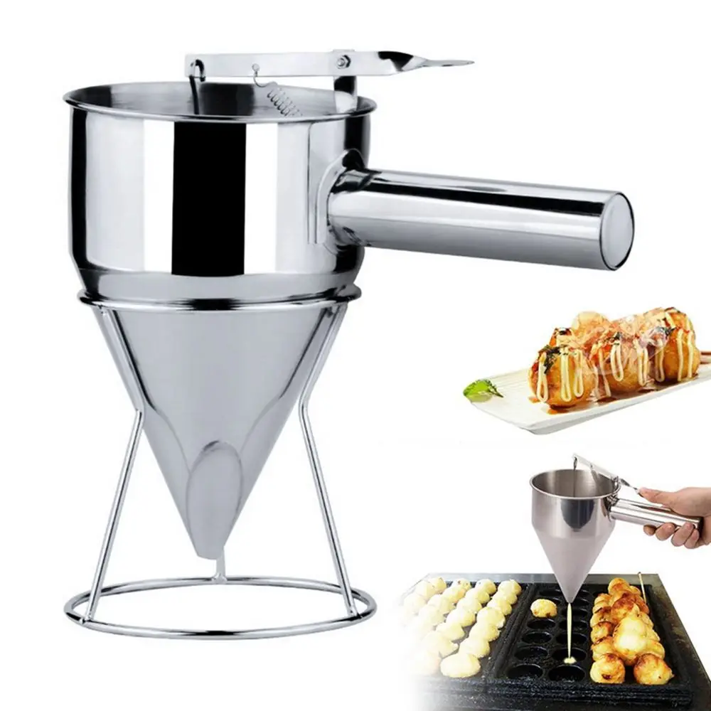 

Conical Stirring Gadget Octopus Ball Making Oil Separator Pancake Maker Dispenser Funnel Kitchen Tool