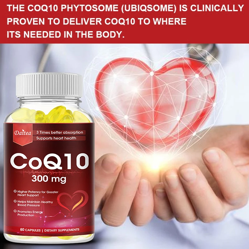 

CoQ10 300MG- Health&efficient Energy Production-Supports Vascular Health-Supports Muscle Health Promotes Immune-Relieve Stress