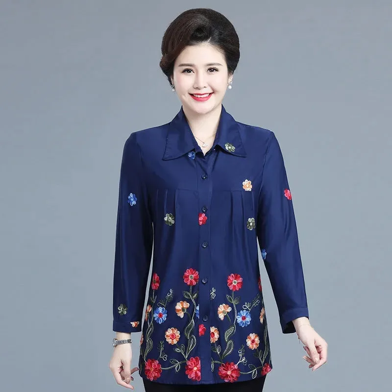 Новинка весна-лето 2024 женская рубашка большого размера куртка для матерей