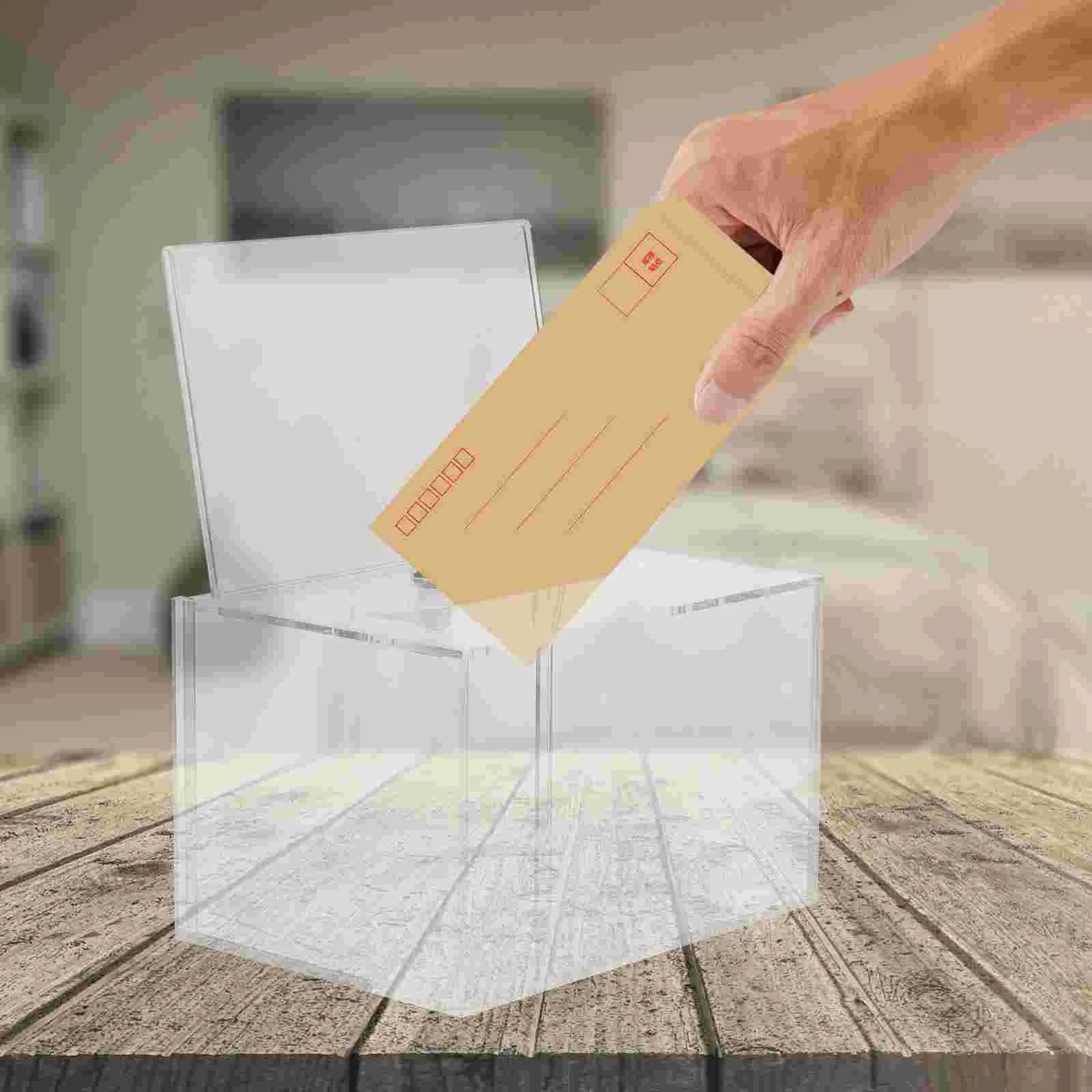 

Transparent Fundraising Donation Box Public Ballot Box Voting Box Suggestion Box for Fundraising