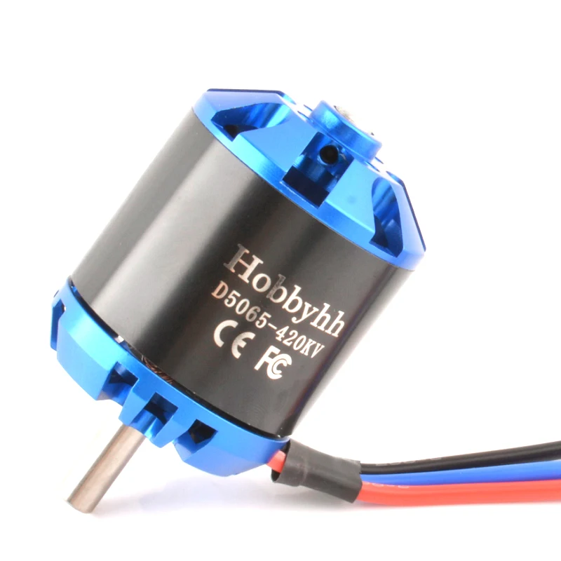 

Hobbyhh 5065 420kv RC Brushless Motor Power 1500W with 4.0mm Banana Head for DIY Glider Aircraft Plane and UAV