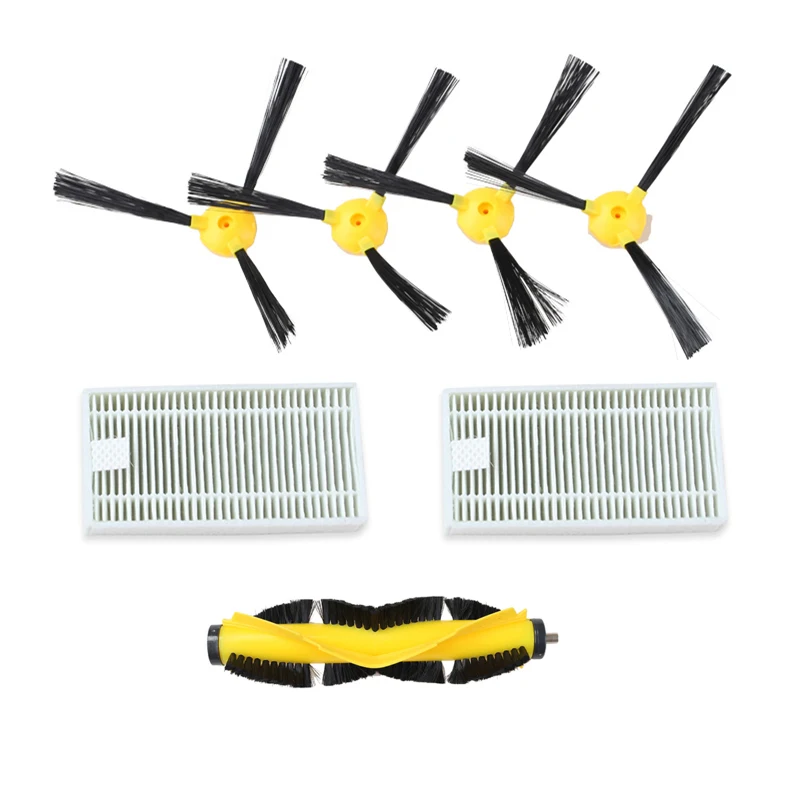 

Spare Part for Robot Vacuum Cleaner B6009,Side Brush*4pcs,HEPA Filter*2pcs,Shaped Central Brush*1pcs