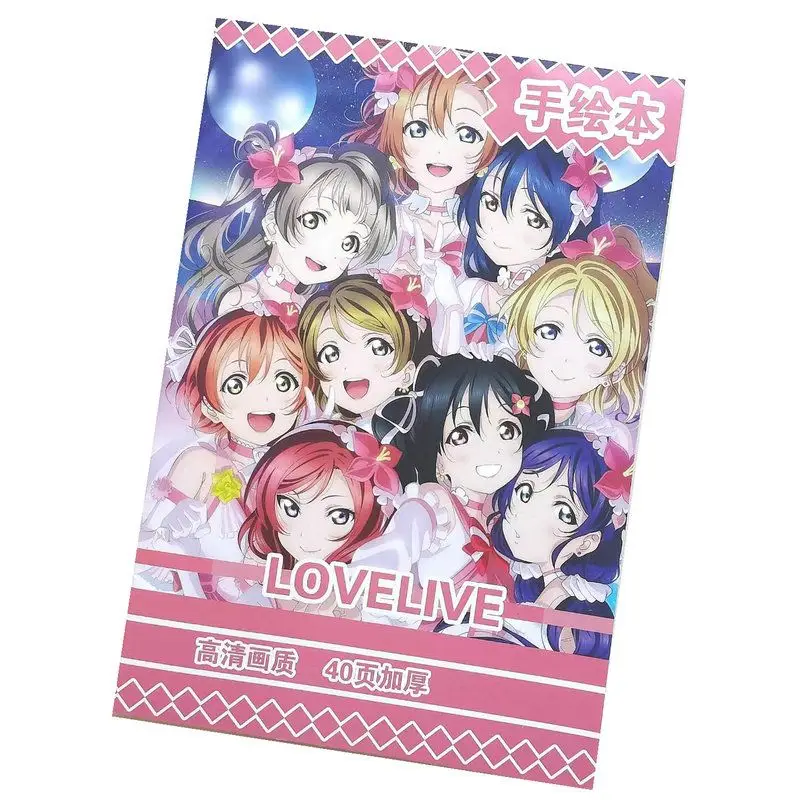 

Love Live Anime Coloring Book For Children Adult Relieve Stress Kill Time Painting Drawing antistress Books gift