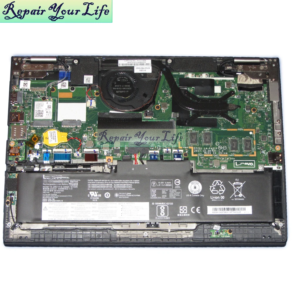 Вентилятор-кулер для ноутбука Lenovo ThinkPad X380 Yoga 260 370 20LH, 20JH 20FD, кулер для процессора ноутбука, радиатор EG50050S1-CA10-S9A 02DA165 (art.: 3920cbdeb2a66) - 3920cbdeb2a66