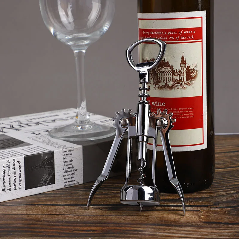 

Wine Opener Kirsite Red Wine Opener Wing Type Metal Sommeliers Corkscrew Bottle Openers Corkscrews Wine Cork Remover