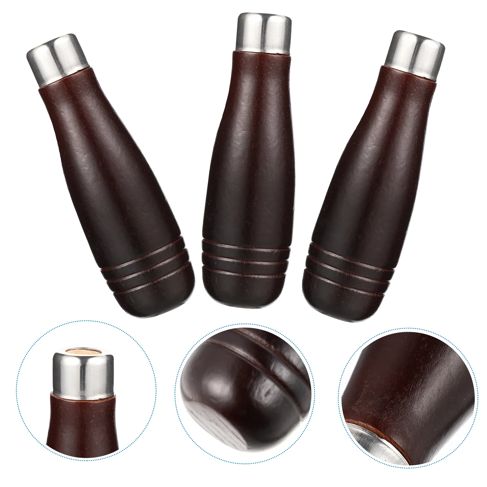 

File Handle Wooden Tool Woodrasp Handles Replacementcraft Metal Collars Cutting Accessories Triangular Chainsaw Beading Fitgrip