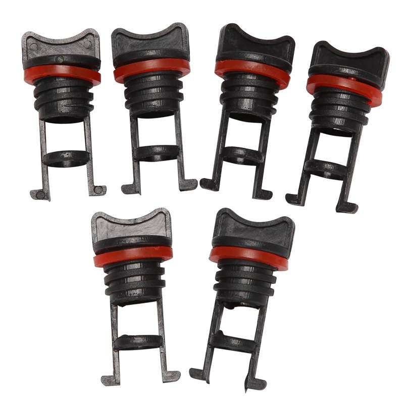 

6 Pieces Plastic Hull Drain Plug Kit Kayak Canoe Boat Drain Holes Plugs Replacement Accessories For Outdoors Camping