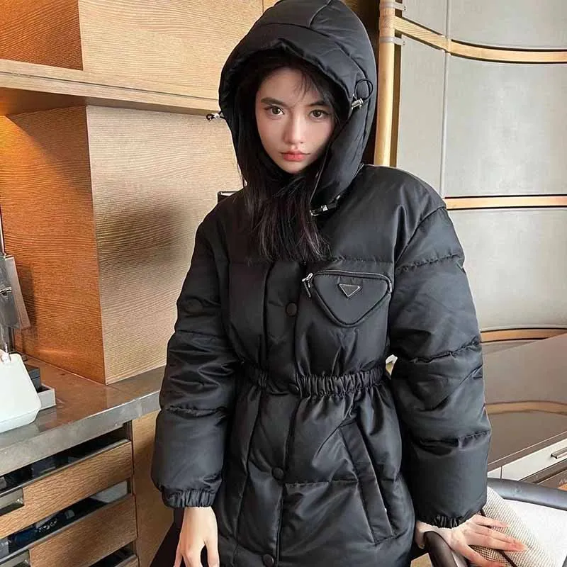 Winter New Women Brand Cotton Clothing High Quality Plus Velvet Warm Hooded Down Jacket Casual Loose Fashion Coat Female Clothin