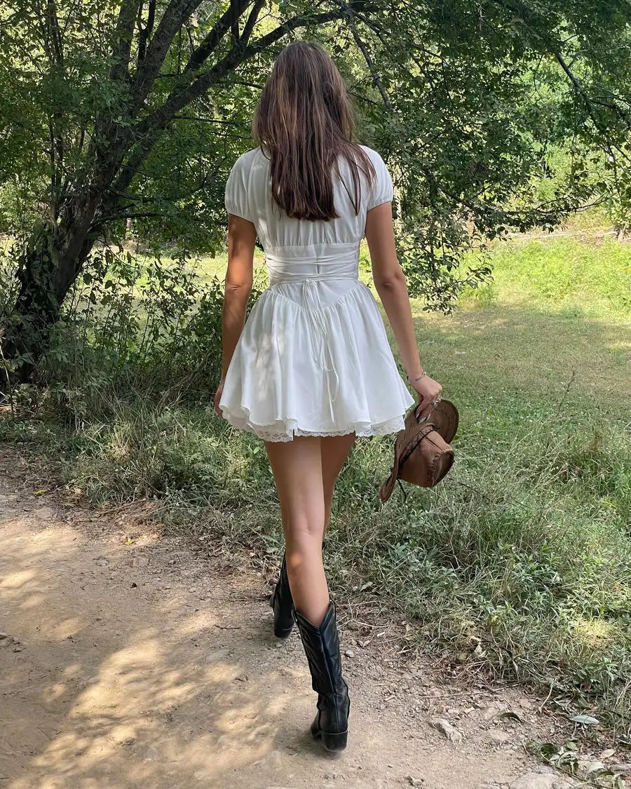 Женское летнее кружевное платье-корсет Y2K E-Girls