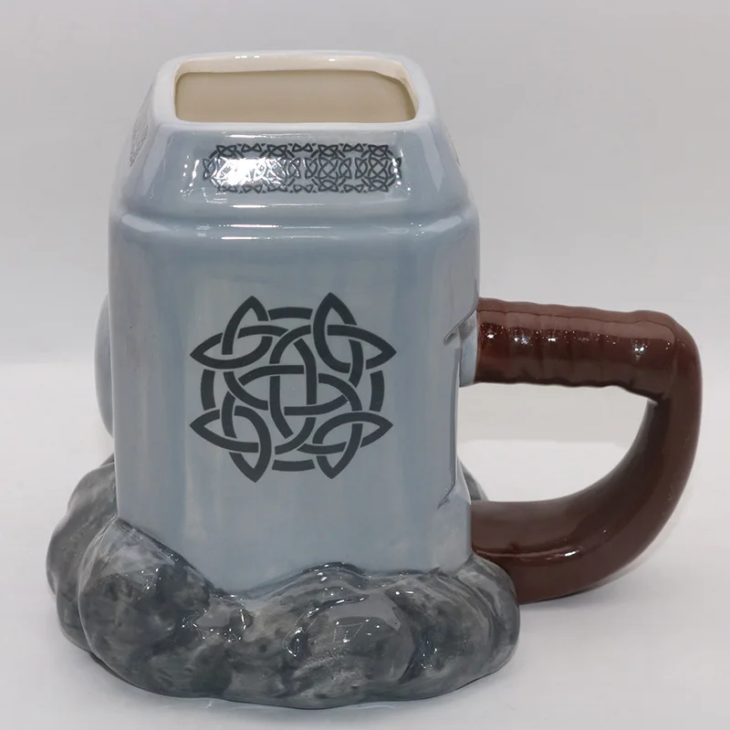 

400ML 3D Cute Stereo Cartoon Thor Hammer Shaped Ceramic Mug Coffee Cup