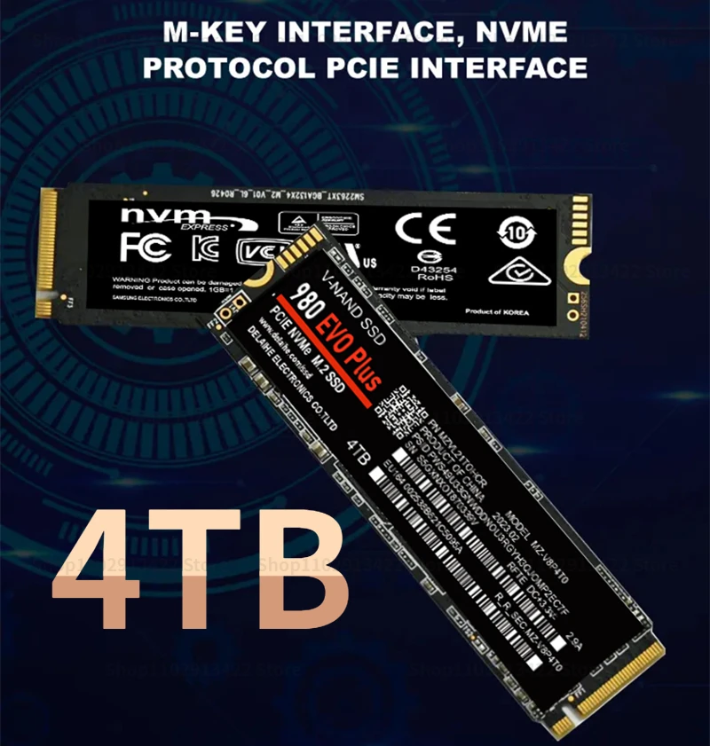 

M2 SSD NVMe 1TB 2TB 4TB high speed SSD M.2 2280 PCIe SSD Internal Solid State Drive Disk for Laptop Desktop PS5 disco duro