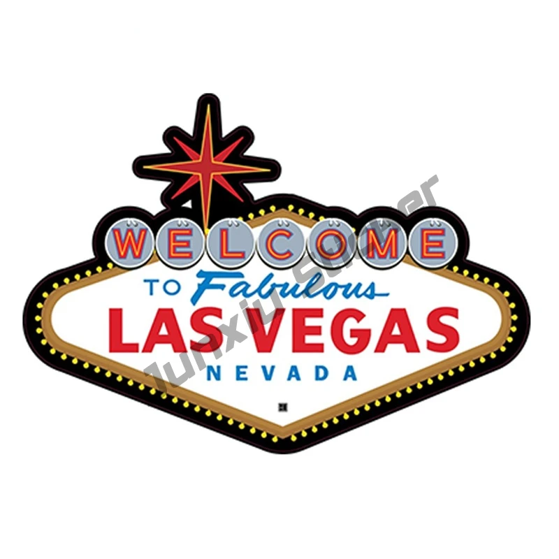 

Creative Car Stickers FABULOUS LAS VEGAS SIGN Funny Auto Bumper Window Phone Trunk Cover Scratches 4x4 Off Road Decals KK13x9cm