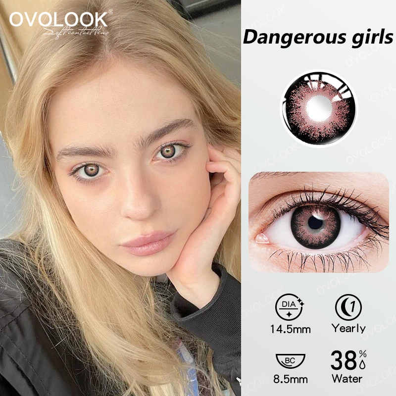 2pcs red contact lenses with graduated for eyes change color beautiful pupil pink cosmetics contacts prescription correct myopia free global shipping