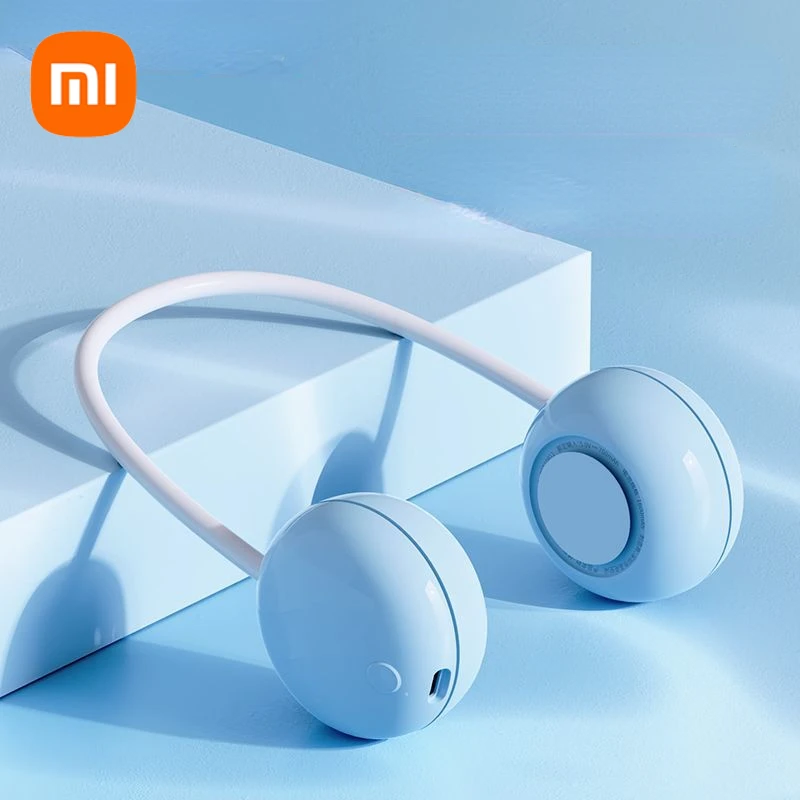 

Xiaomi Hanging Neck Fan Turbine Fan Three Wind Speed Skin-friendly Silicone 360 Degree Free Adjustment Hanging Neck Cooling Fan