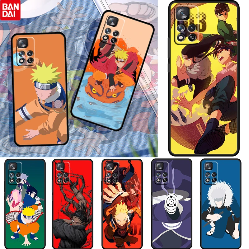 

Hot Japanese Anime Naruto For Xiaomi Redmi Note 11 10 11T 10S 9 9S 8 7 5G 4G TPU Soft Black Phone Case Fundas Coque Capa Cover