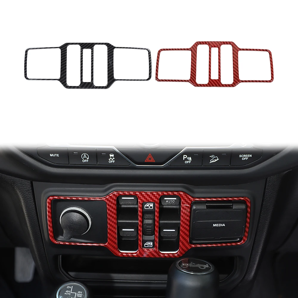 

Window Control Frame Decoration Cover Trim for Jeep Wrangler JL Gladiator JT 2018-2020 2021 2022 2023 Car Interior Accessories