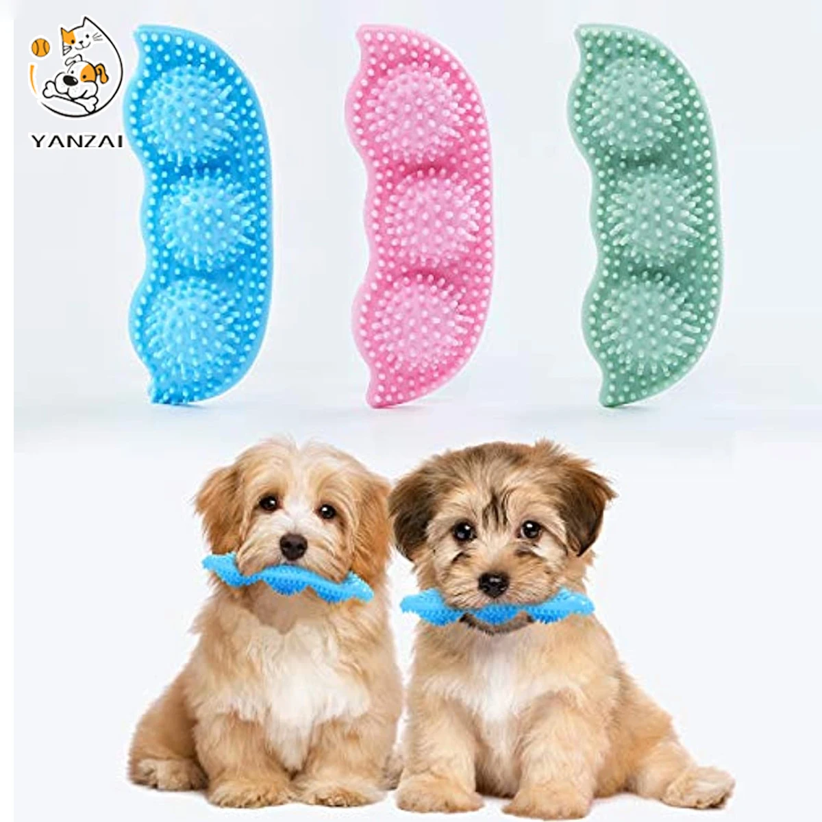 

YANZAI Bite-resistant Clean TeethToys Pet Interactive Products Soothe Pain of Teeth Growing Puppy Toys for Small Medium Dog