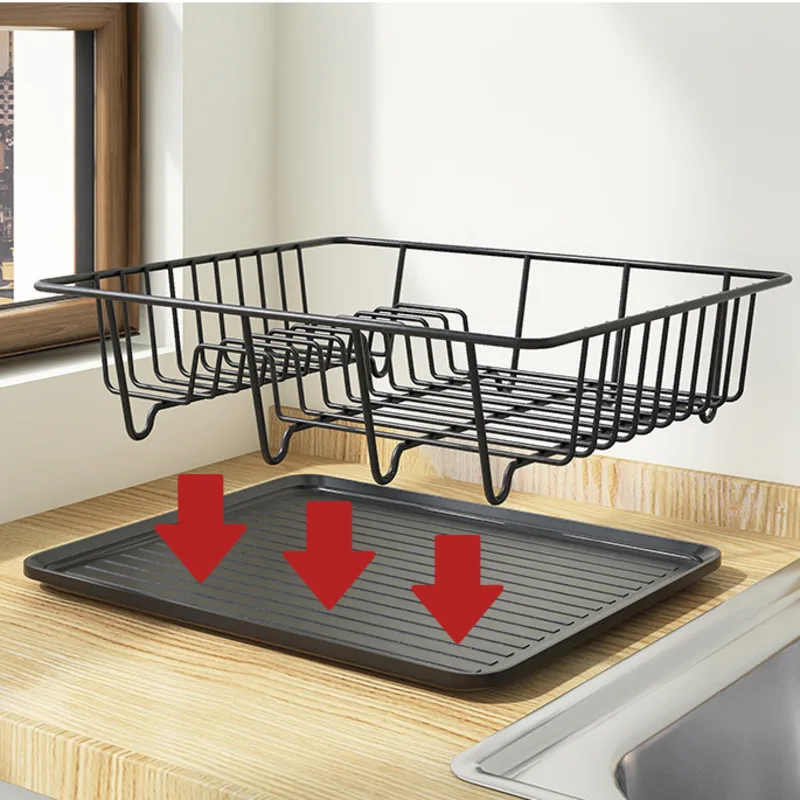 1/2 ярусная сушилка для посуды со сливной доской кухонной утвари столешница