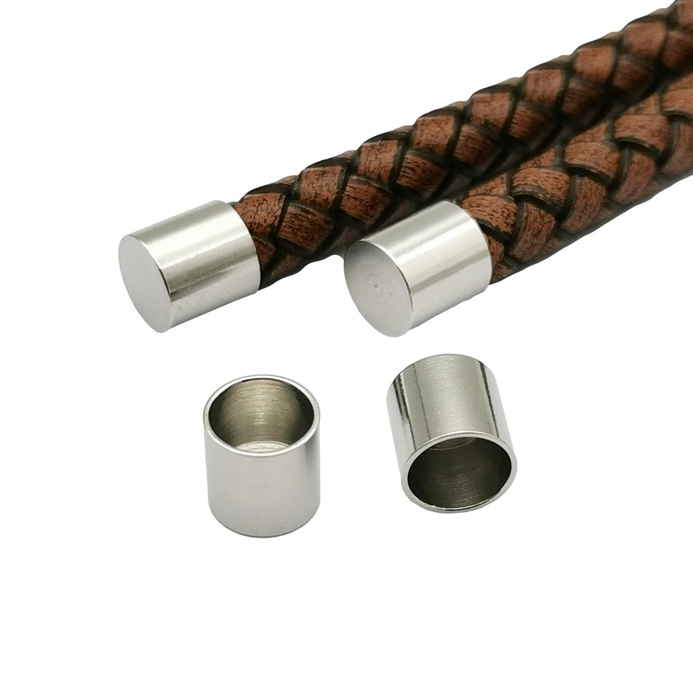 

10 Pieces Cord End Cap Stainless Steel Made Inner 2mm to 10mm Jewelry Making Beads Tie Ends Cap
