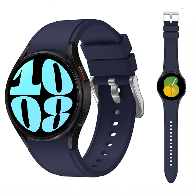 

No Gap Silicone strap For Samsung Galaxy Watch 6 5 4 40mm 44mm 5 Pro 45mm Sports Wristband Galaxy watch 6 Classic 47mm 43mm belt