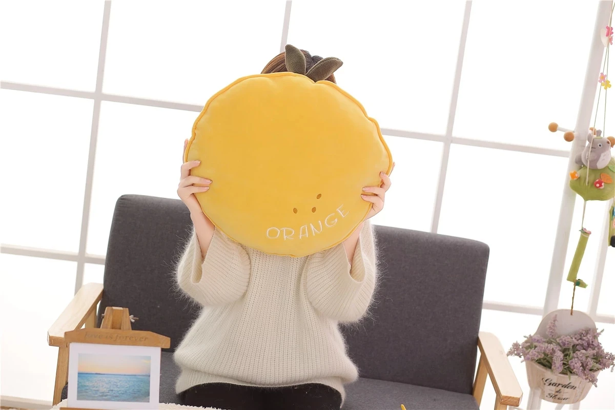 Мягкая подушка Huggable с имитацией груши персика оранжевого цвета супер мягкая