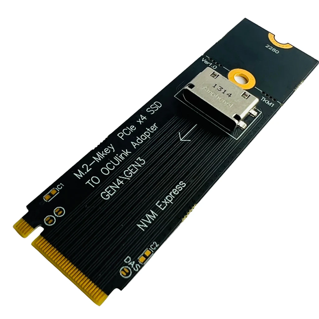 M.2-M ключ PCIe x4 SSD в U.2 OCUlink SFF-8612 адаптер карта Gen4/Gen3 для 2 5 дюймов NVME U.2(SFF 8639)SSD PCI-E NGFF Riser