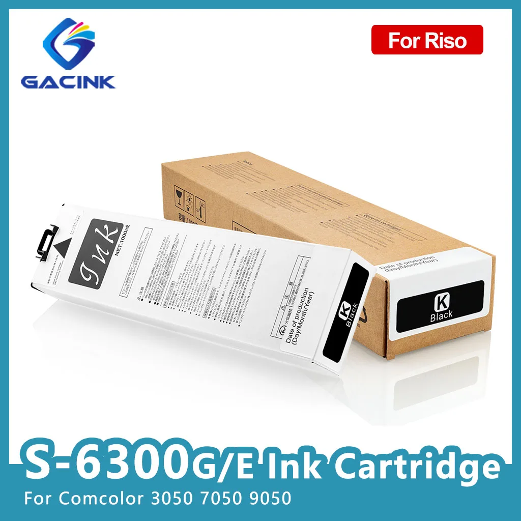 S-6300G S-6300G/E Compatible Ink Cartridge Filled With Dye Ink For Riso ComColor 3050 7050 9050 S6301G S6302 1000ml