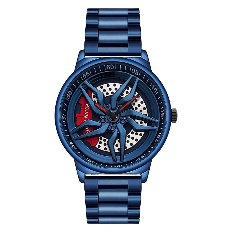 Часы UTHAI L72 Мужские кварцевые крутые Роскошные с вращающимся циферблатом на 360 °