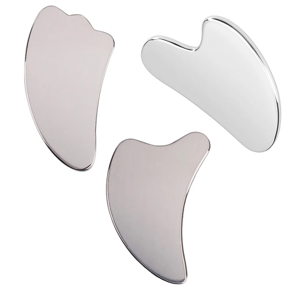 Скребок для лица из нержавеющей стали Инструмент Для Массажа Гуаша подтяжка кожи