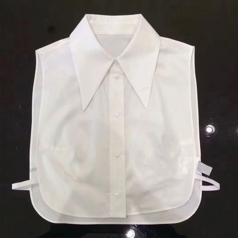 

False Collar Women Versatile Sweater Shirt Pointed White Fashionable