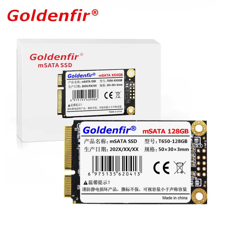 Goldenfir SSD MSATA  32GB 64GB 128GB 256GB 512GB Internal Solid State Drive Mini SATA for Laptop Desktop