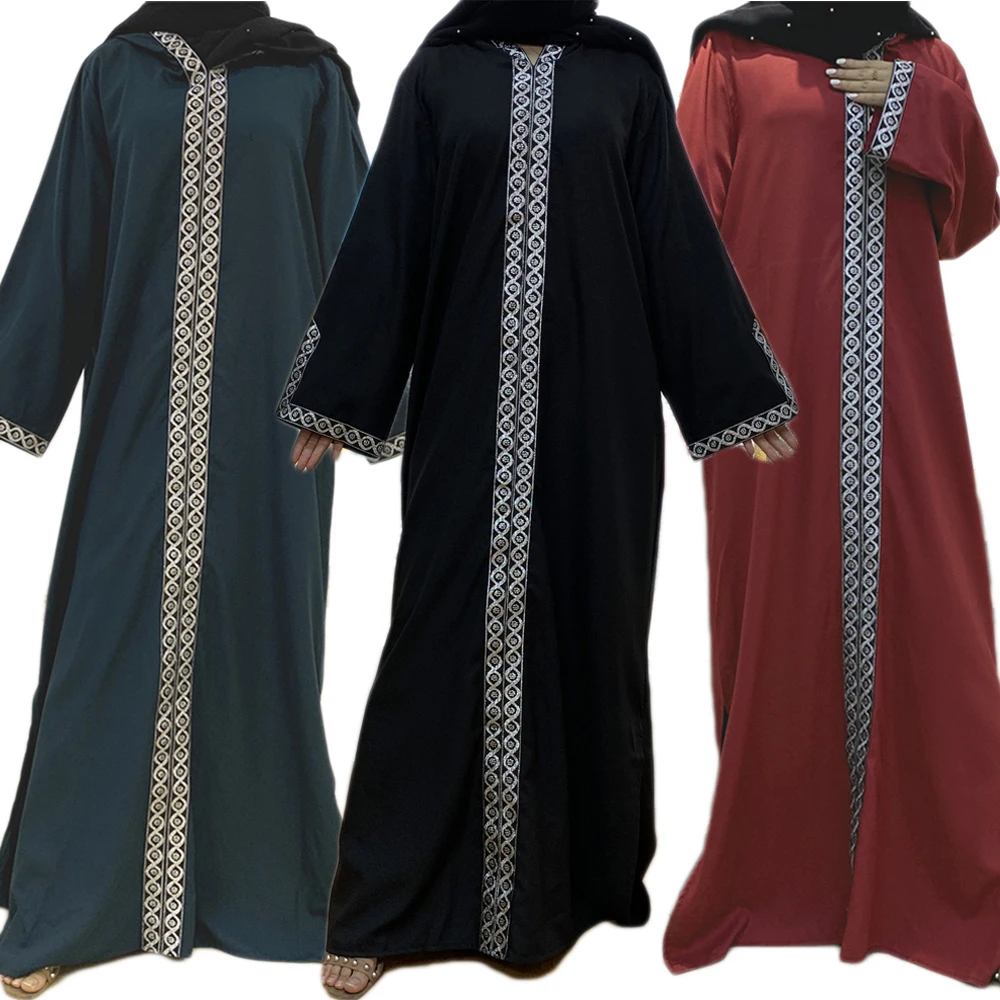 

Arabic Dress Turkish Muslim Hooded Long Dresses Worship Fashion Robe Eid Ramadan Abaya Moroccan Kaftan Women Dubai Gown Jalabiya