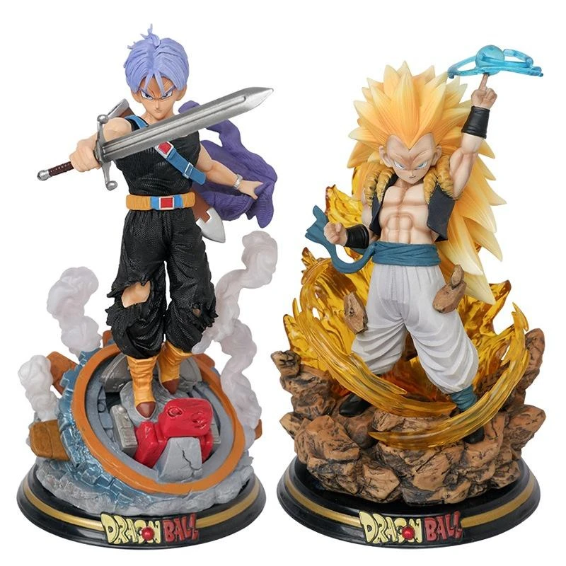 

22cm New Anime Dragon Ball Series Gotenks Torankusu Classic Cartoon Anime Figures Creative Collectible Office Desktop Ornaments