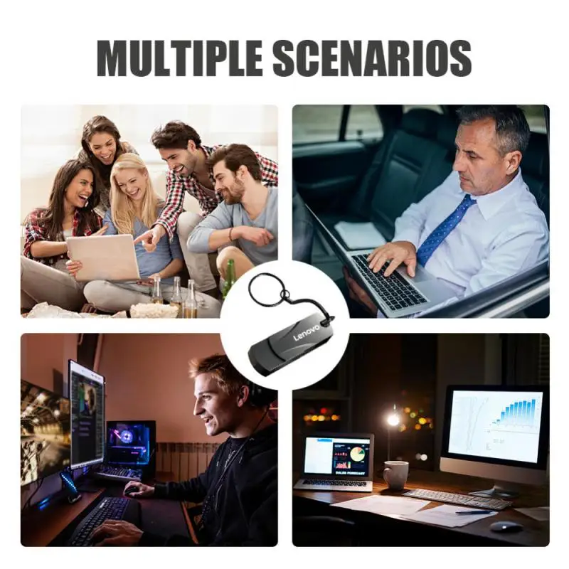 Lenovo 16 ТБ 8 2 в 1 флэш-накопитель типа C USB 512 ГБ 256 128 мобильный подарок индивидуальный