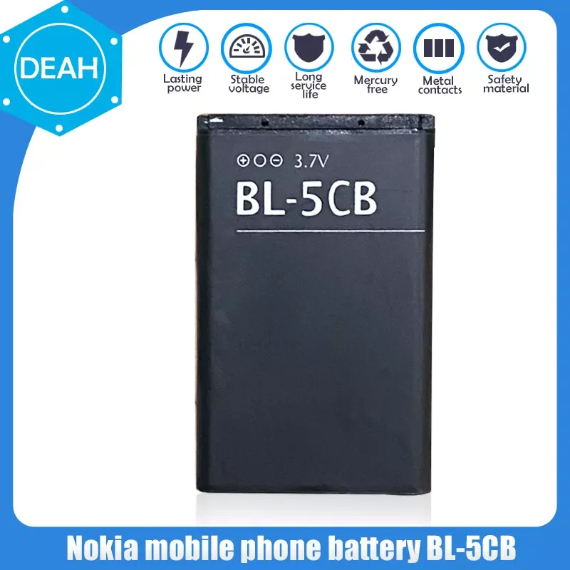 

1PCS BL-5CB BL5CB Replacement Lithium Phone Battery For Nokia N72 100 101 103 105 109 111 113 1000 1280 1110 1112 1116 3108 2135