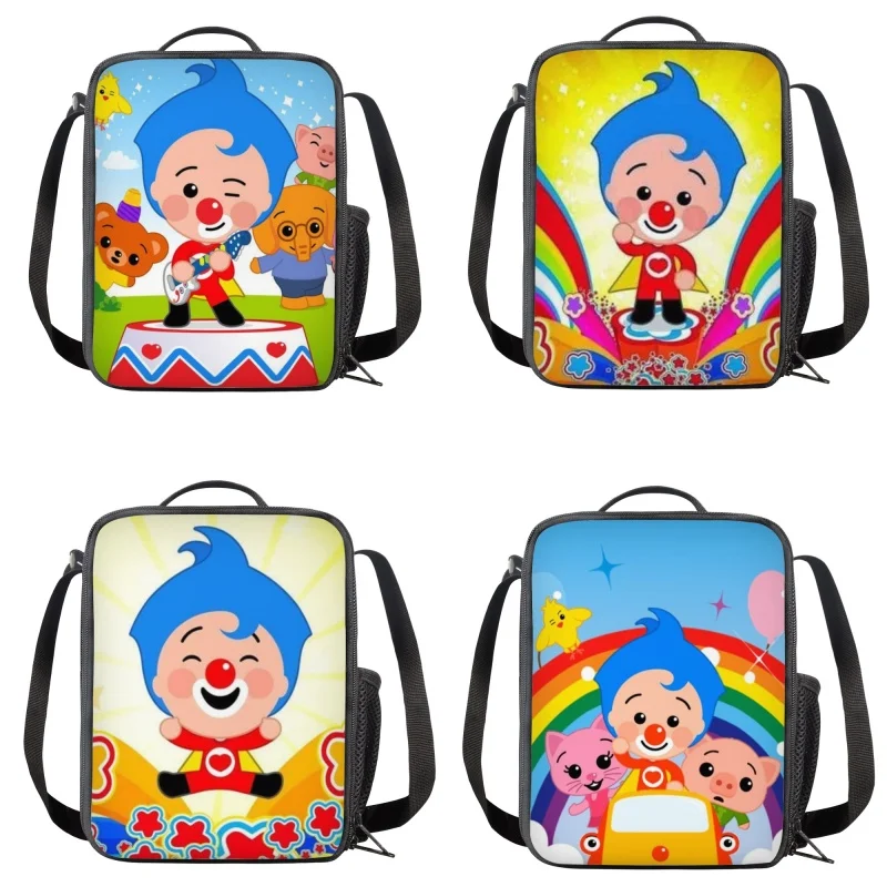 

Reusable Kids Lunch Boxes for Kindergarten Cartoon Plim Plim Pattern Children Lunch Bag Thermal Insulated Bento Box Lunchbags
