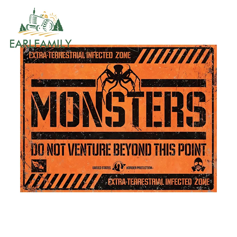 

EARLFAMILY Cool MonstersTips автомобильные наклейки забавный знак графика наклейки на кондиционер виниловые водонепроницаемые украшения автомобиля аксессуары