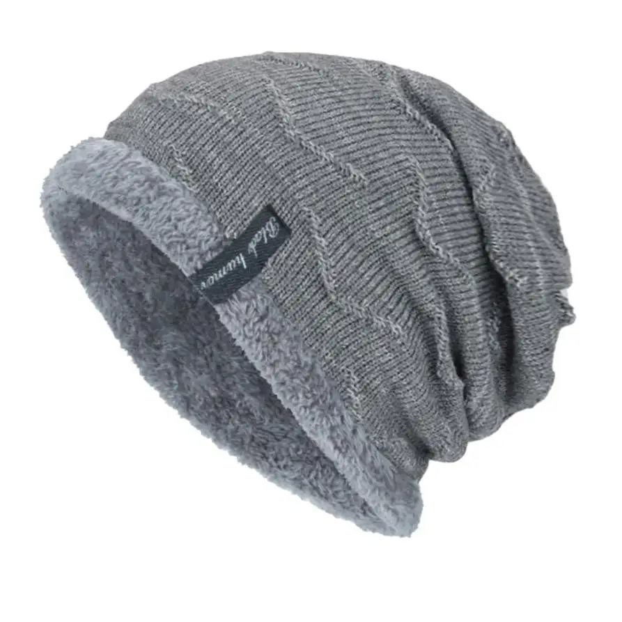 

Winter Hat Men Knitted Beanies For Men Caps Fluffy Thick Kalpak Male Fleece To Keep Warm Caps Skullies Bonnet Fedora Hat Men