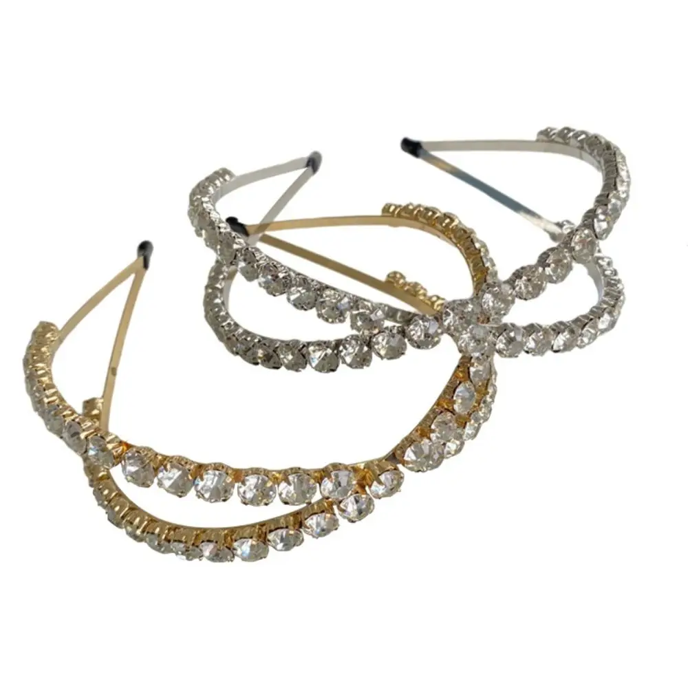 

Crystal Wedding Women Bling Hair Band Hair Accessories Bridal Tiara Crown Cross Headband