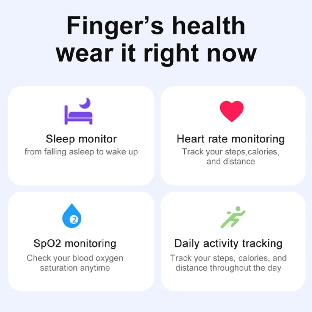 Смарт-кольцо для пары спорта фитнеса 24 часа пульс кислород в крови мониторинг сна