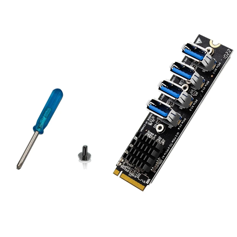

USB 3.0 PCI-E Riser Card M.2 To PCIE Extender Riser Adapter Card 4 Port PCI-Express Adapter For Mac Os Windows Linux