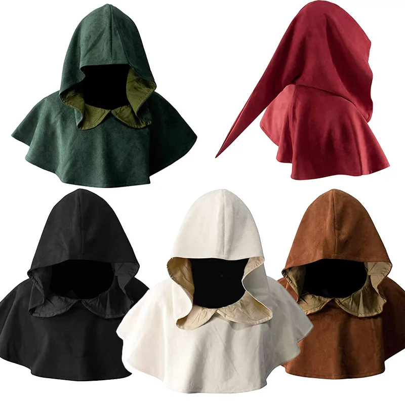 Средневековый священник монах волшебник Короткий плащ косплей-костюм шаль