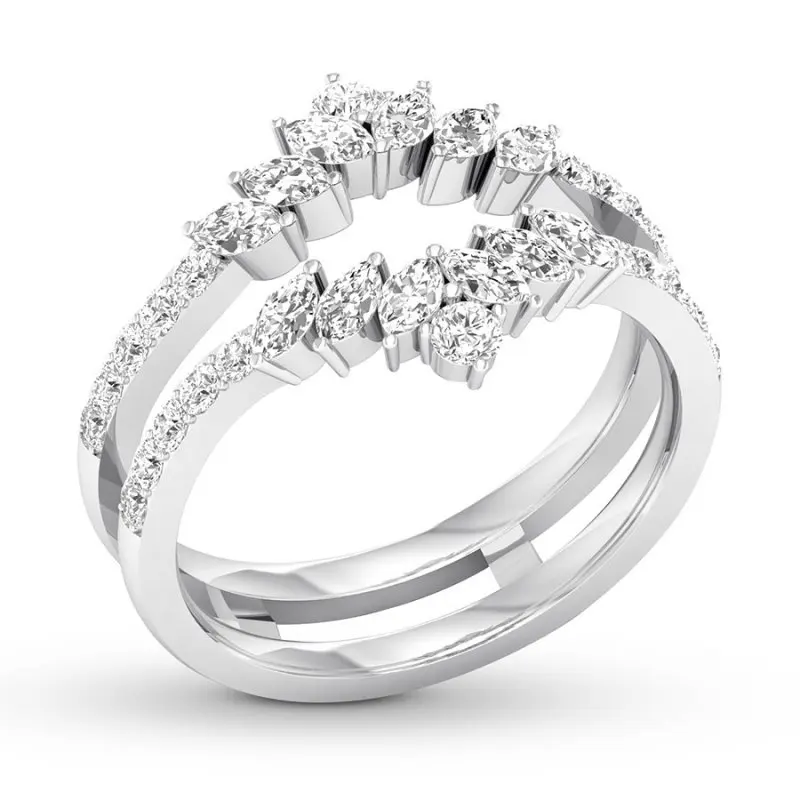 

HESHI Diamond Ring Marquise/Round White