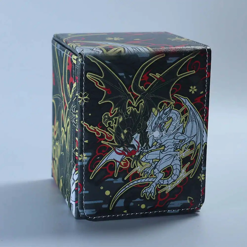 Ю-Ги-О! Ящик для хранения карт Red-Eyes Black Dragon Ws Dtcg Opcg Ptcg Ygo Высококачественная кожаная